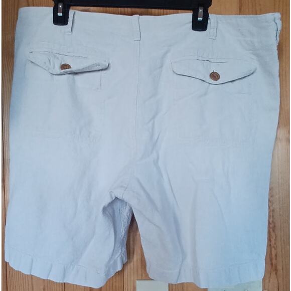 J. Crew Men's Tan Linen Cotton Beach Shorts Size 38 Waist Inseam 8 inches - Picture 4 of 7